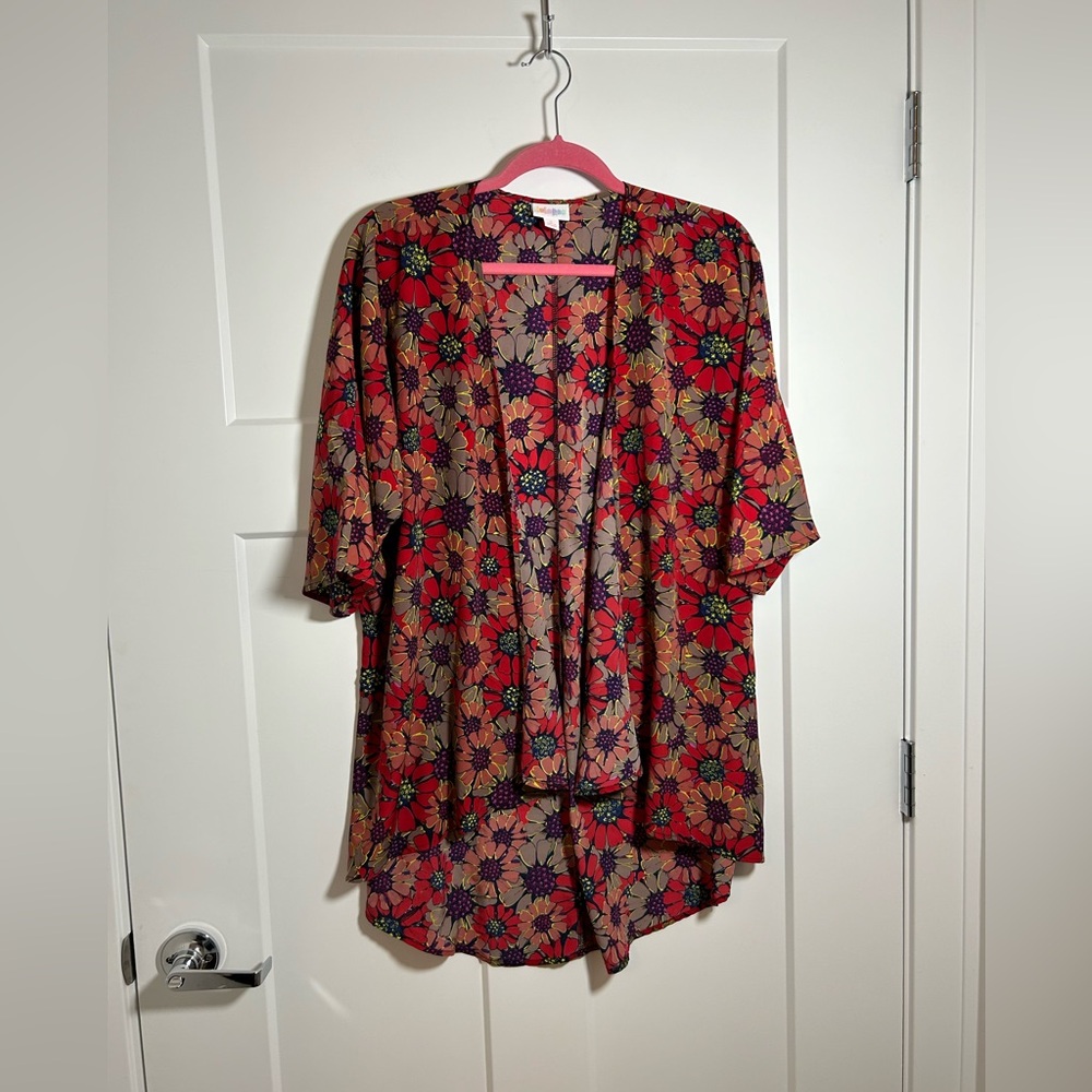 Oversized small sheer kimono cardigan